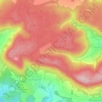 Topografische Karte Ilmtal, Höhe, Relief