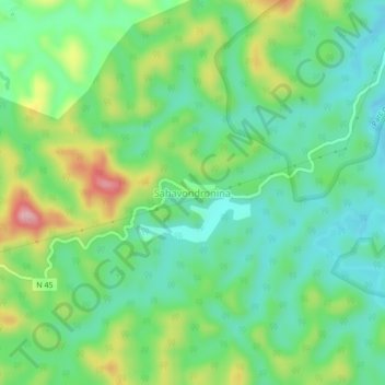 Topografische Karte Sahavondronina, Höhe, Relief