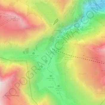 Topografische Karte Sportgastein, Höhe, Relief