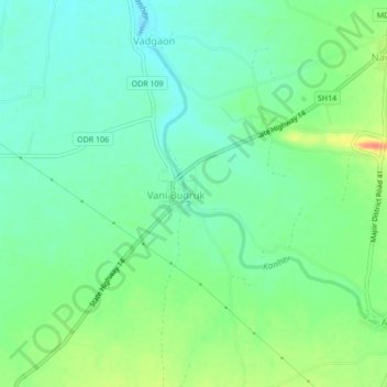 Topografische Karte Malane, Höhe, Relief