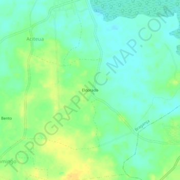 Topografische Karte Eldorado, Höhe, Relief