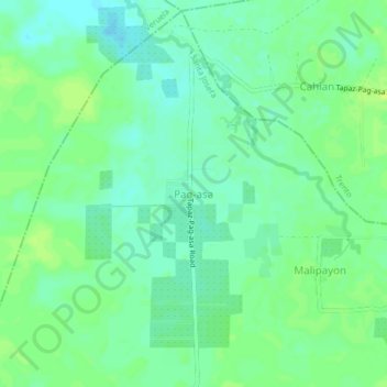 Topografische Karte Pag-asa, Höhe, Relief