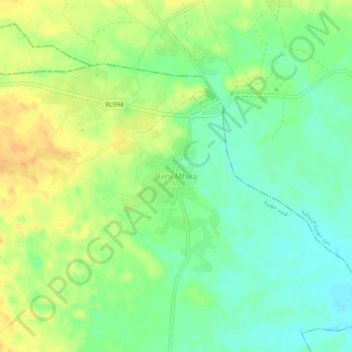 Topografische Karte Beni Mhira, Höhe, Relief