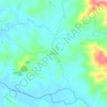Topografische Karte Befeta, Höhe, Relief