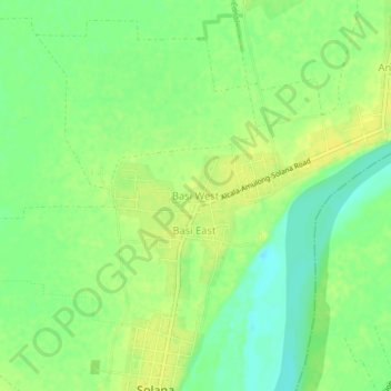 Topografische Karte Basi West, Höhe, Relief