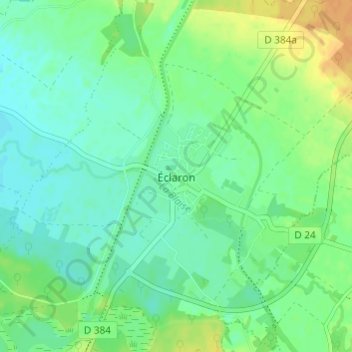 Topografische Karte Éclaron, Höhe, Relief