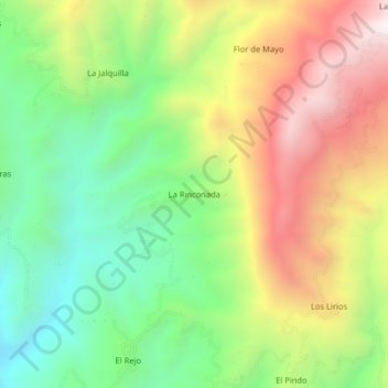 Topografische Karte La Rinconada, Höhe, Relief