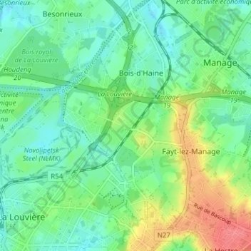 Topografische Karte Les Prés Corbeaux, Höhe, Relief