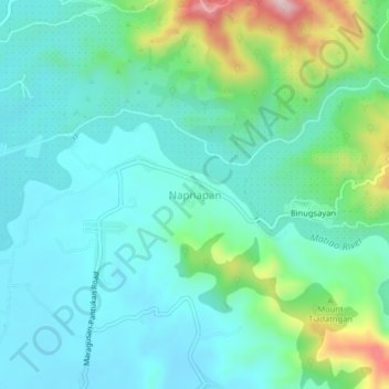 Topografische Karte Napnapan, Höhe, Relief