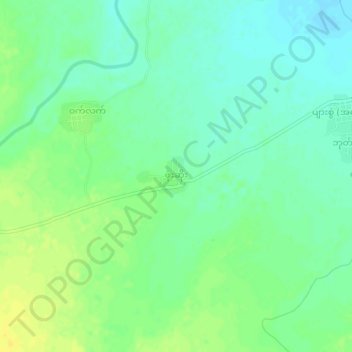 Topografische Karte Hpone Soe, Höhe, Relief