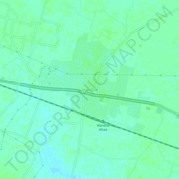 Topografische Karte Handia, Höhe, Relief