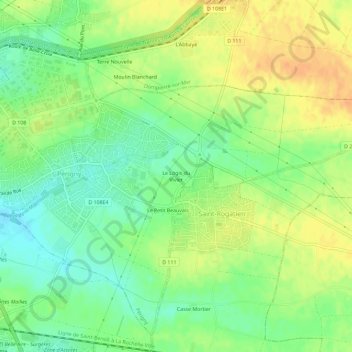 Topografische Karte Le Logis du Vivier, Höhe, Relief