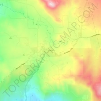 Topografische Karte Prather, Höhe, Relief