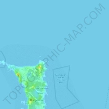 Topografische Karte Deep Slope, Höhe, Relief