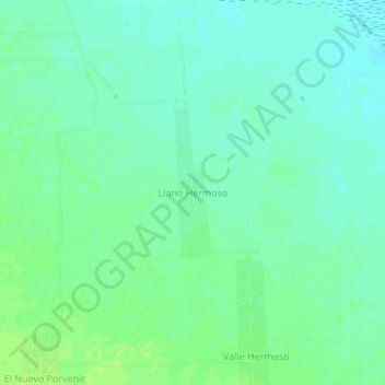 Topografische Karte Llano Hermoso, Höhe, Relief