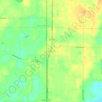 Topografische Karte Beecher, Höhe, Relief