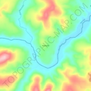 Topografische Karte Atabaia, Höhe, Relief