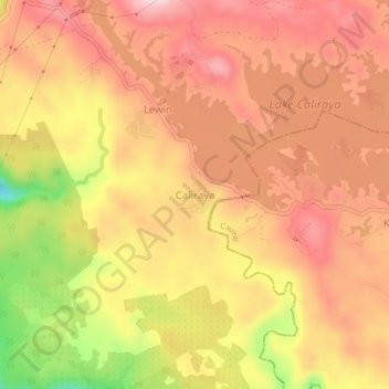 Topografische Karte Caliraya, Höhe, Relief