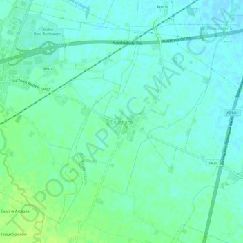 Topografische Karte Polignano, Höhe, Relief