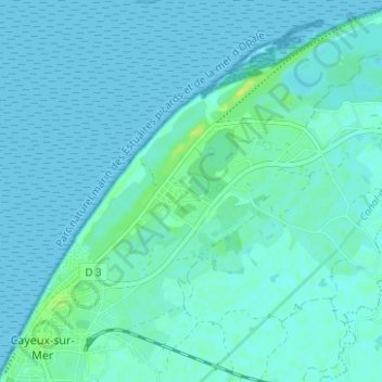 Topografische Karte Brighton, Höhe, Relief