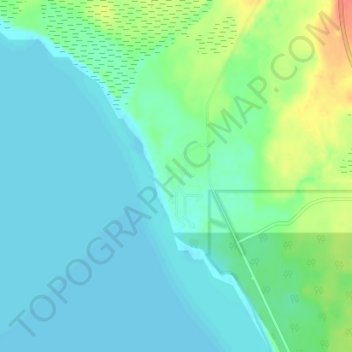 Topografische Karte Marten Beach Subdivision, Höhe, Relief