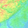 Topografische Karte Philadelphia, Höhe, Relief
