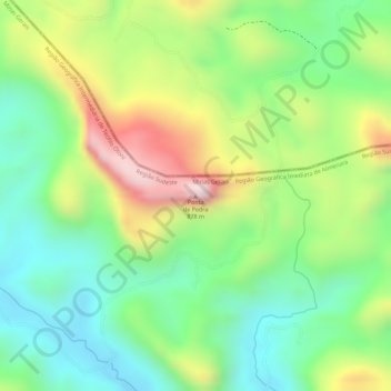 Topografische Karte Ponta de Pedra, Höhe, Relief