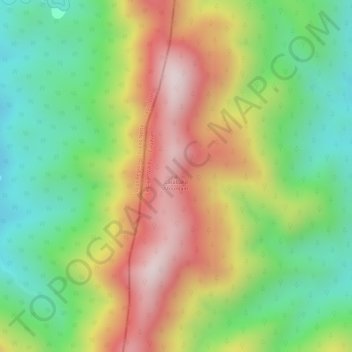 Topografische Karte Caraballo Mountain, Höhe, Relief