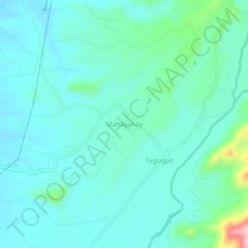 Topografische Karte Mahayahay, Höhe, Relief