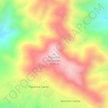 Topografische Karte Figueroa Mountain, Höhe, Relief