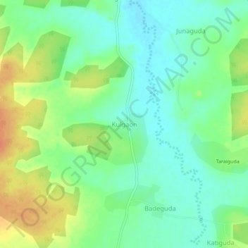 Topografische Karte Kulgaon, Höhe, Relief