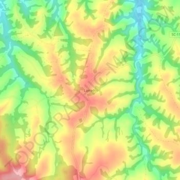 Topografische Karte Lajeado, Höhe, Relief