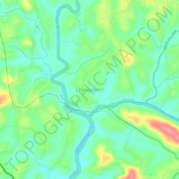 Topografische Karte Changaleeri, Höhe, Relief