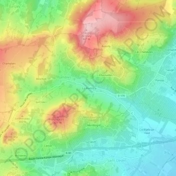 Topografische Karte La Rivière, Höhe, Relief