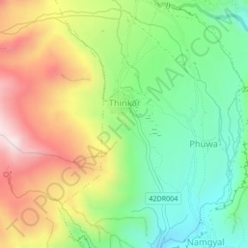 Topografische Karte Castle ruins, Höhe, Relief