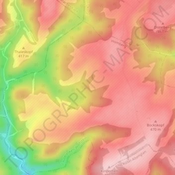 Topografische Karte Ilgesheim, Höhe, Relief