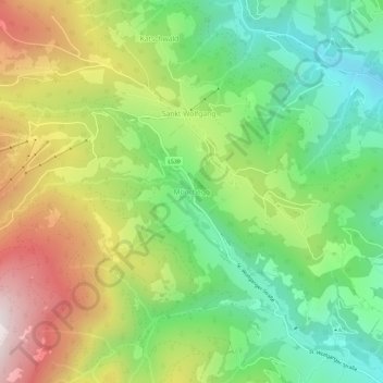 Topografische Karte Mönchegg, Höhe, Relief