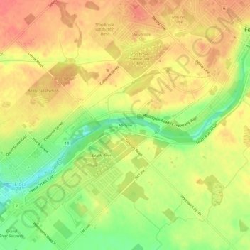 Topografische Karte Aboyne, Höhe, Relief