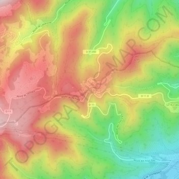 Topografische Karte Trois-Épis, Höhe, Relief
