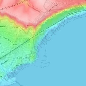 Topografische Karte The Warren, Höhe, Relief