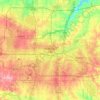 Topografische Karte Oklahoma City, Höhe, Relief
