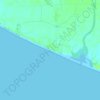Topografische Karte Playa Las Hojas, Höhe, Relief