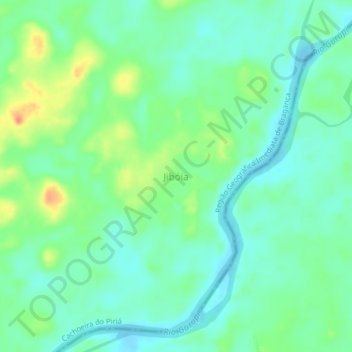 Topografische Karte Jibóia, Höhe, Relief