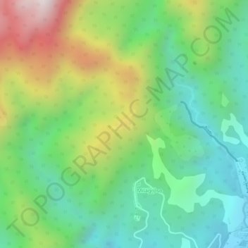 Topografische Karte Dirt Riders Southern Leyte Usay Lubi, Höhe, Relief