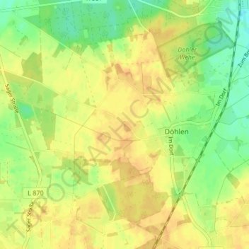 Topografische Karte Krumland, Höhe, Relief