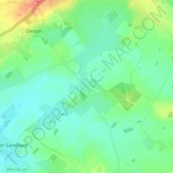 Topografische Karte Ford, Höhe, Relief