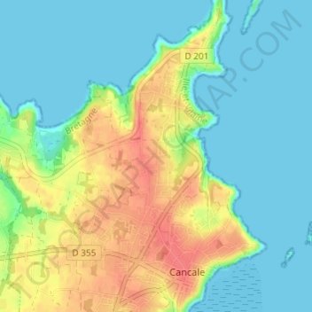 Topografische Karte La Haisse, Höhe, Relief