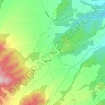 Topografische Karte Pragpur, Höhe, Relief