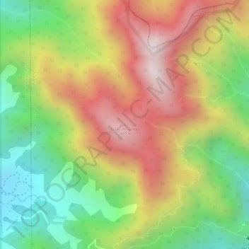 Topografische Karte Cerro Respingo, Höhe, Relief