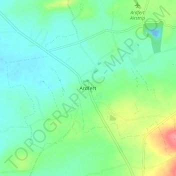 Topografische Karte Ardfert, Höhe, Relief